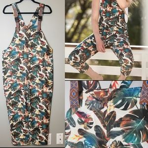 Kavu Tropical Leaf Print Jumpsuit